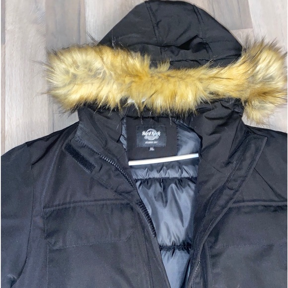 Hard Rock Cafe Jackets & Blazers - Hard Rock Winter Coat Xl -see Pictures Small White Stain On Right Arm